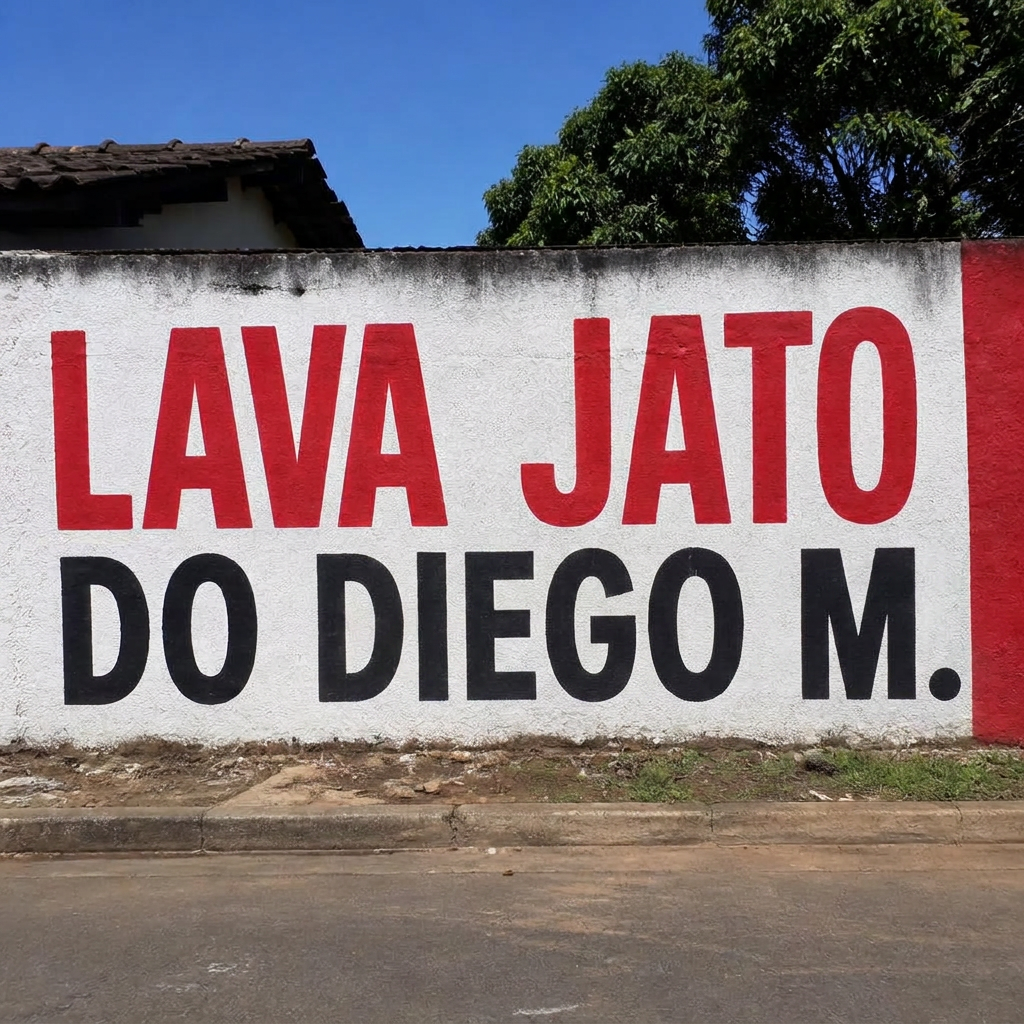 Letreiro Escrito Direto no Muro
