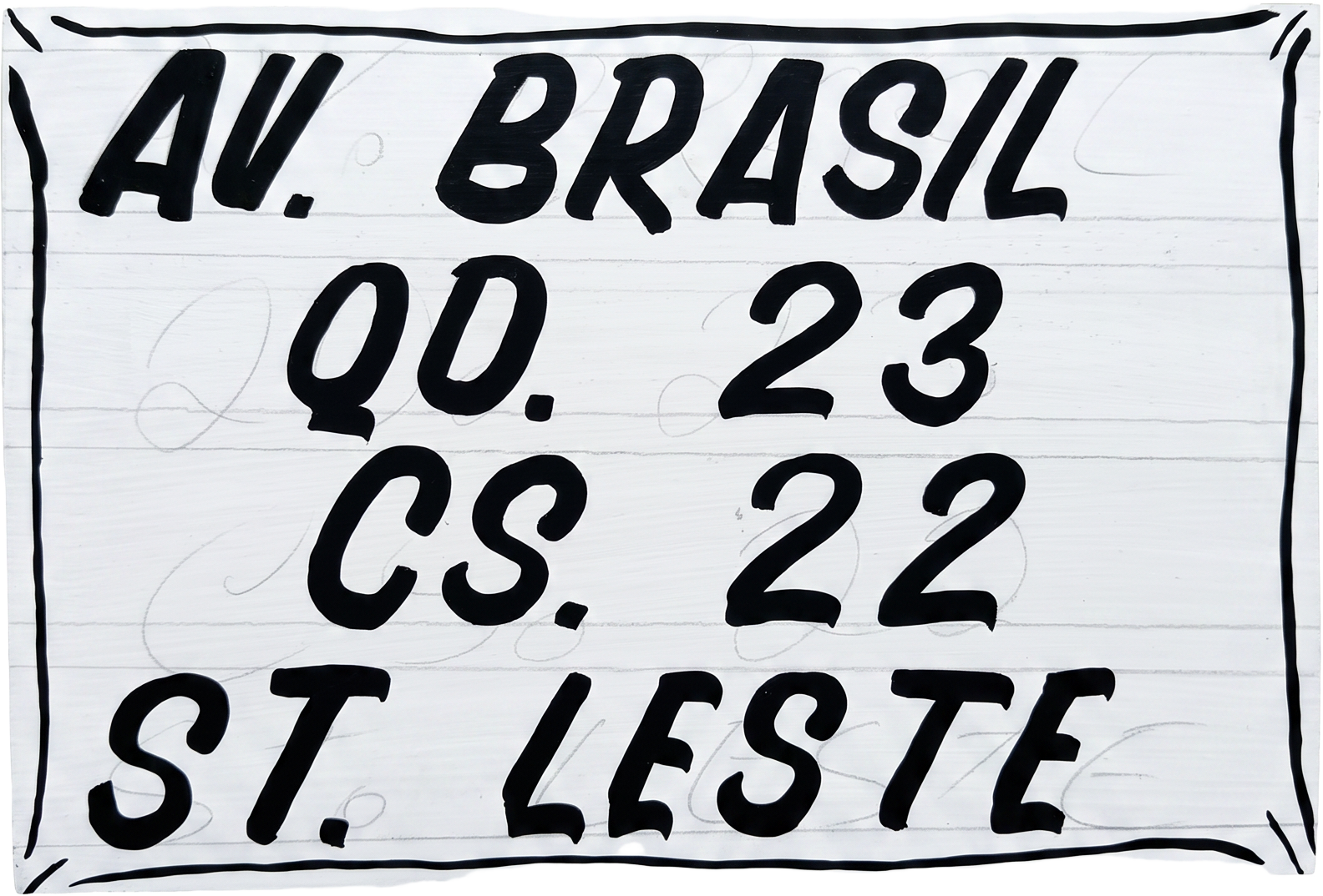 Placa de Endereço Quadrada Padrão Equatorial / Saneago